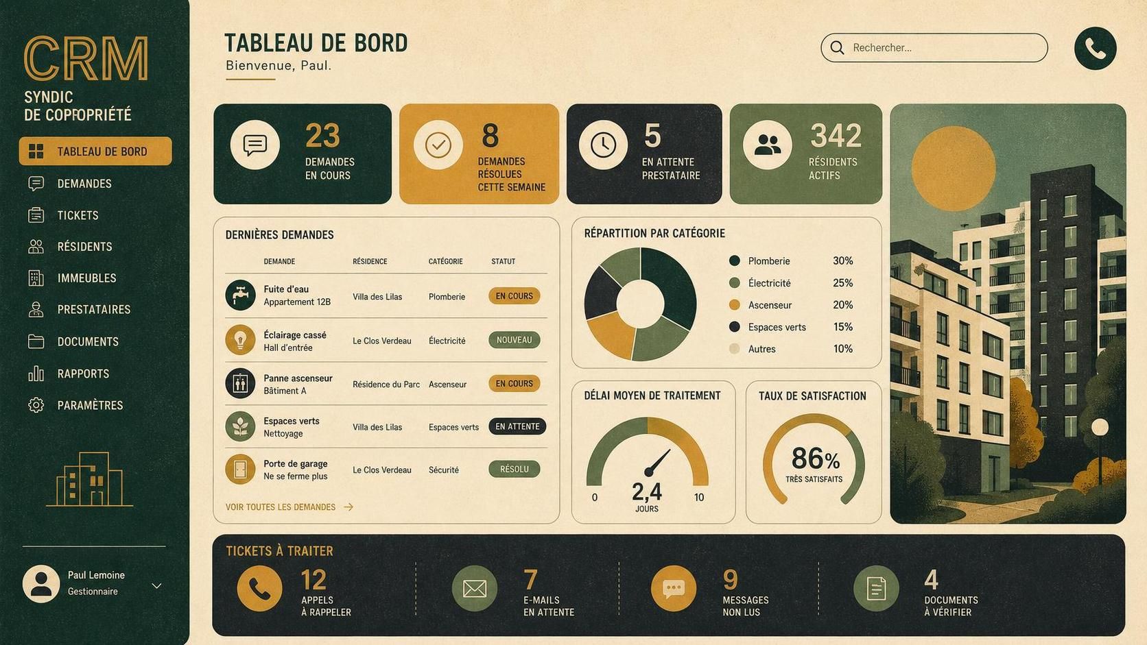 découvrez un crm spécialement conçu pour les syndics de copropriété afin de gérer efficacement les demandes des résidents et améliorer la communication.