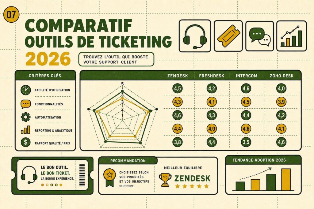Comparateur outil de ticketing 2026 : les meilleurs choix