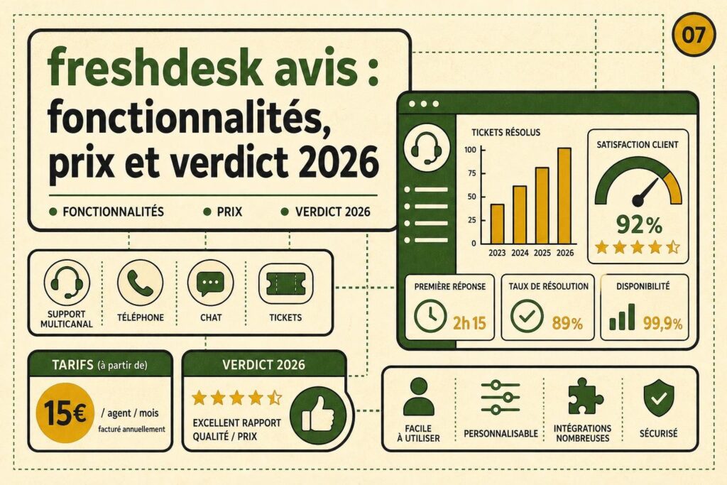 Freshdesk avis : fonctionnalités, prix et verdict 2026