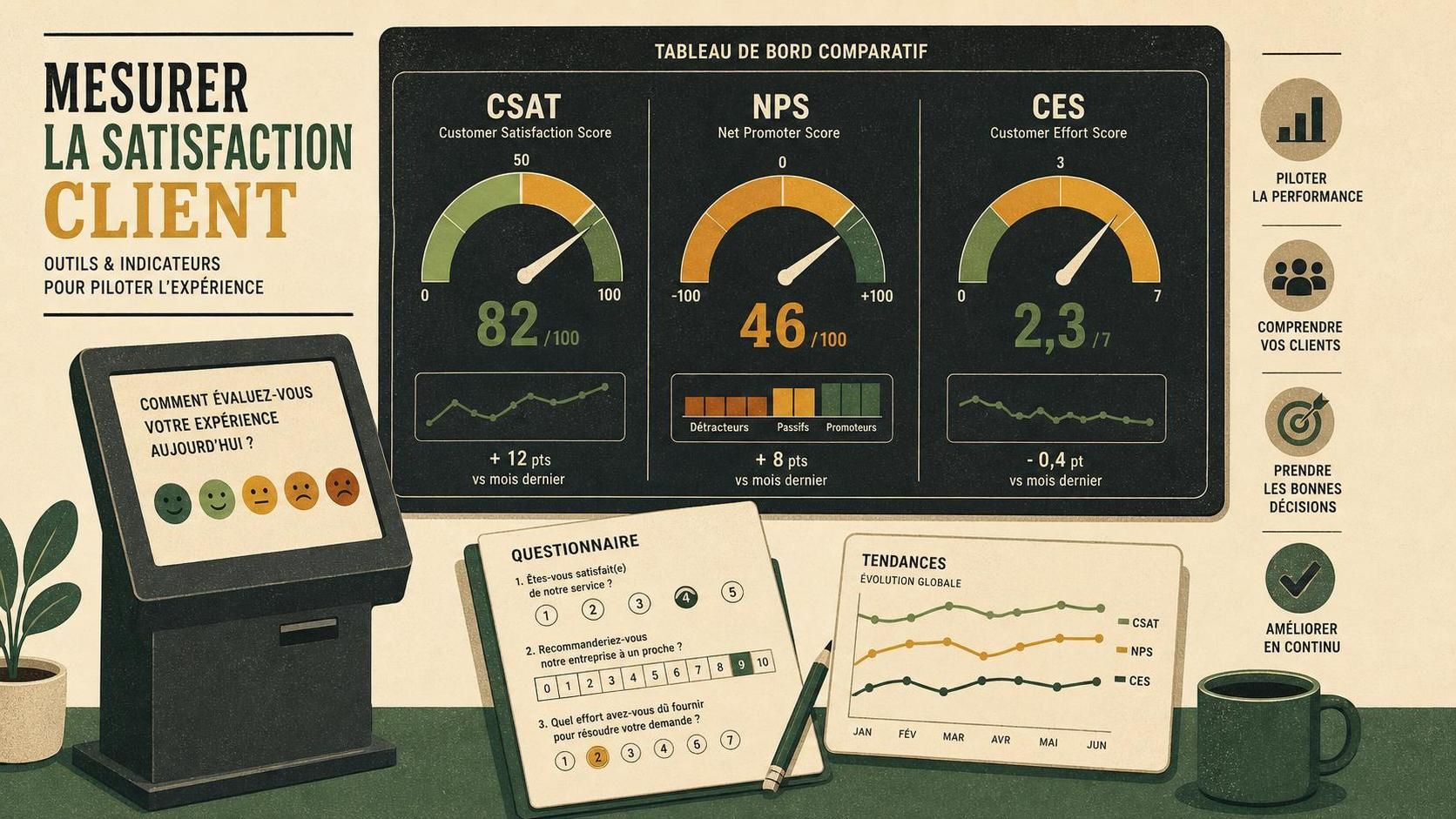 découvrez notre guide comparatif complet des meilleurs outils pour mesurer la satisfaction client et améliorez l'expérience de vos clients efficacement.