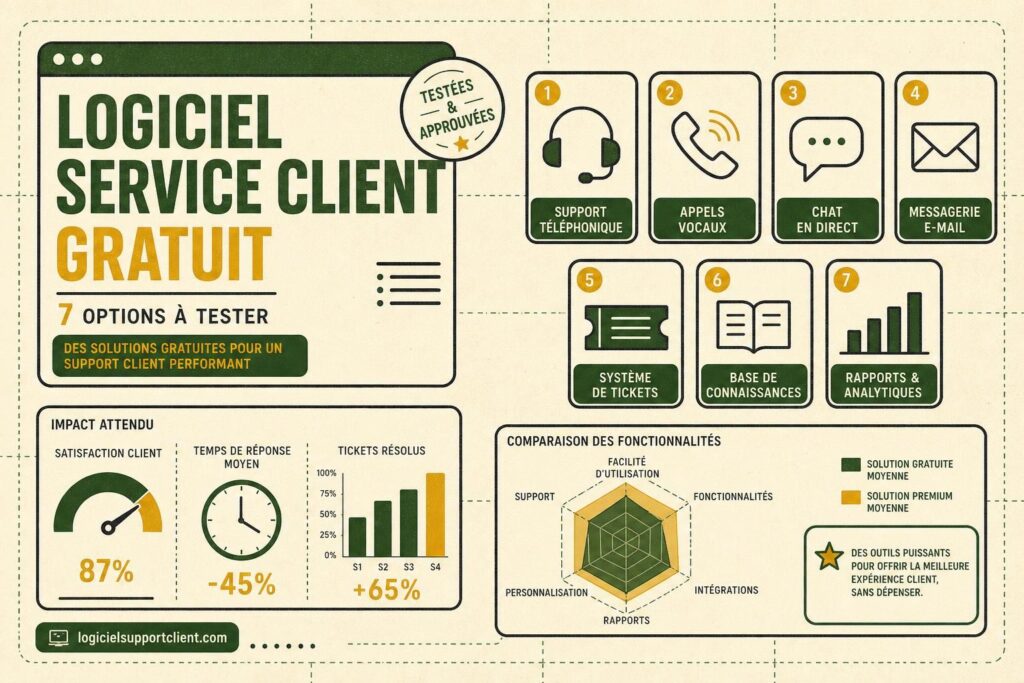 Logiciel service client gratuit : 7 options à tester