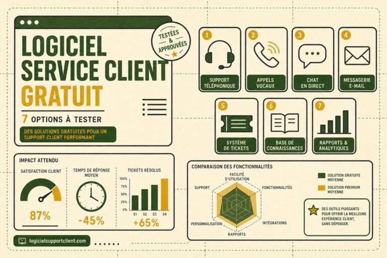 Logiciel service client gratuit : 7 options à tester