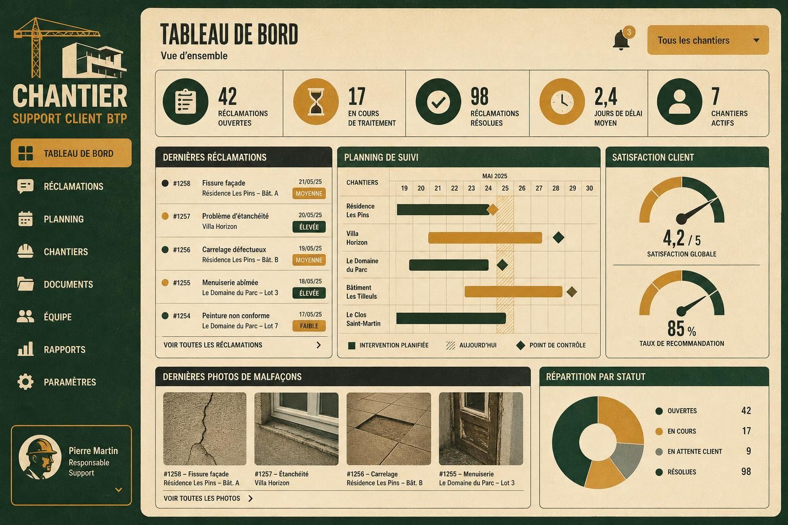découvrez un logiciel support client dédié au btp pour gérer efficacement les réclamations sur chantier et améliorer la satisfaction client.
