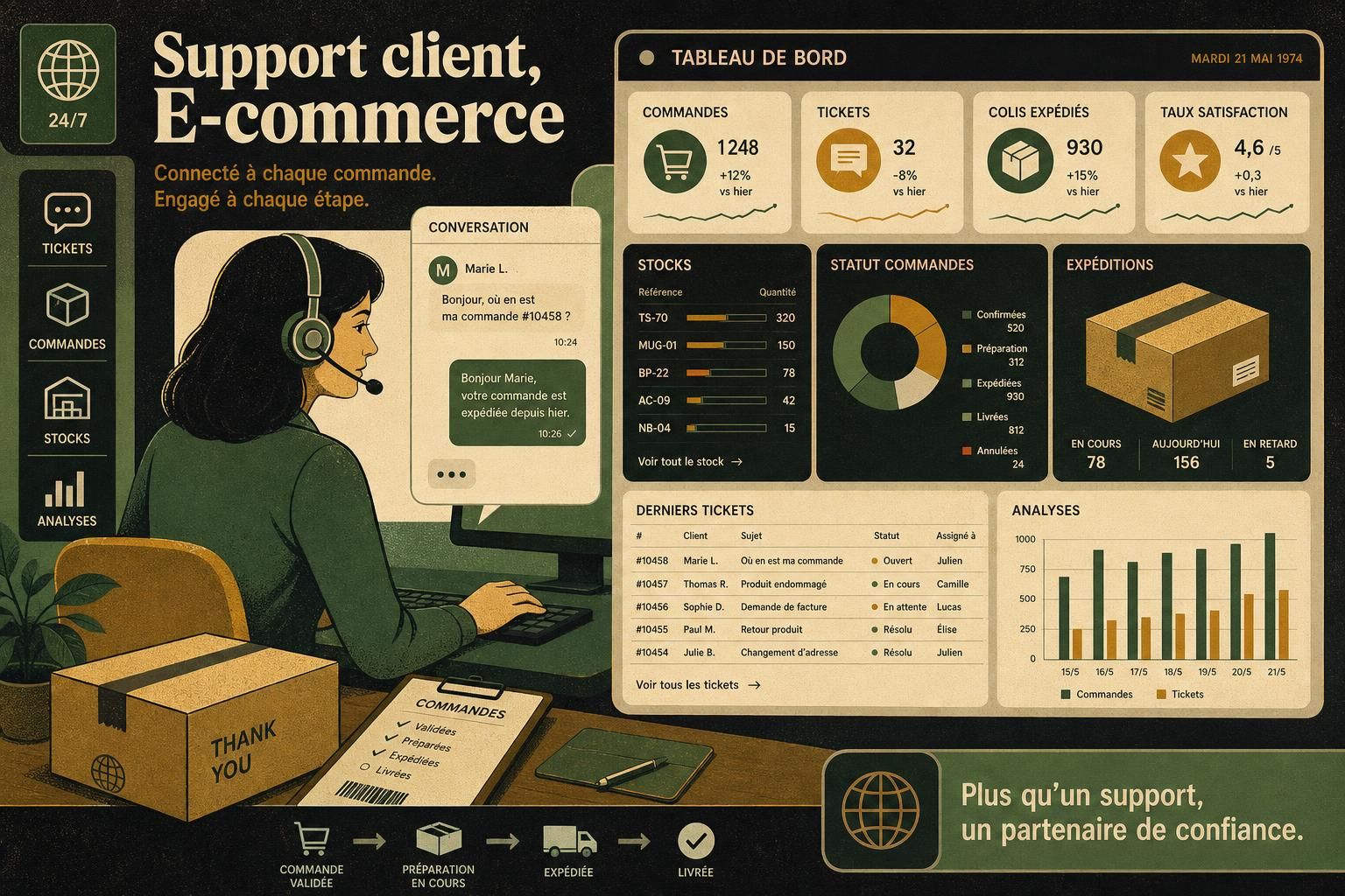 découvrez les meilleurs outils de support client e-commerce pour gérer efficacement vos commandes et améliorer la satisfaction de vos clients.
