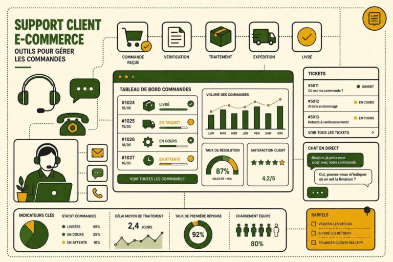 Support client e-commerce : outils pour gérer les commandes