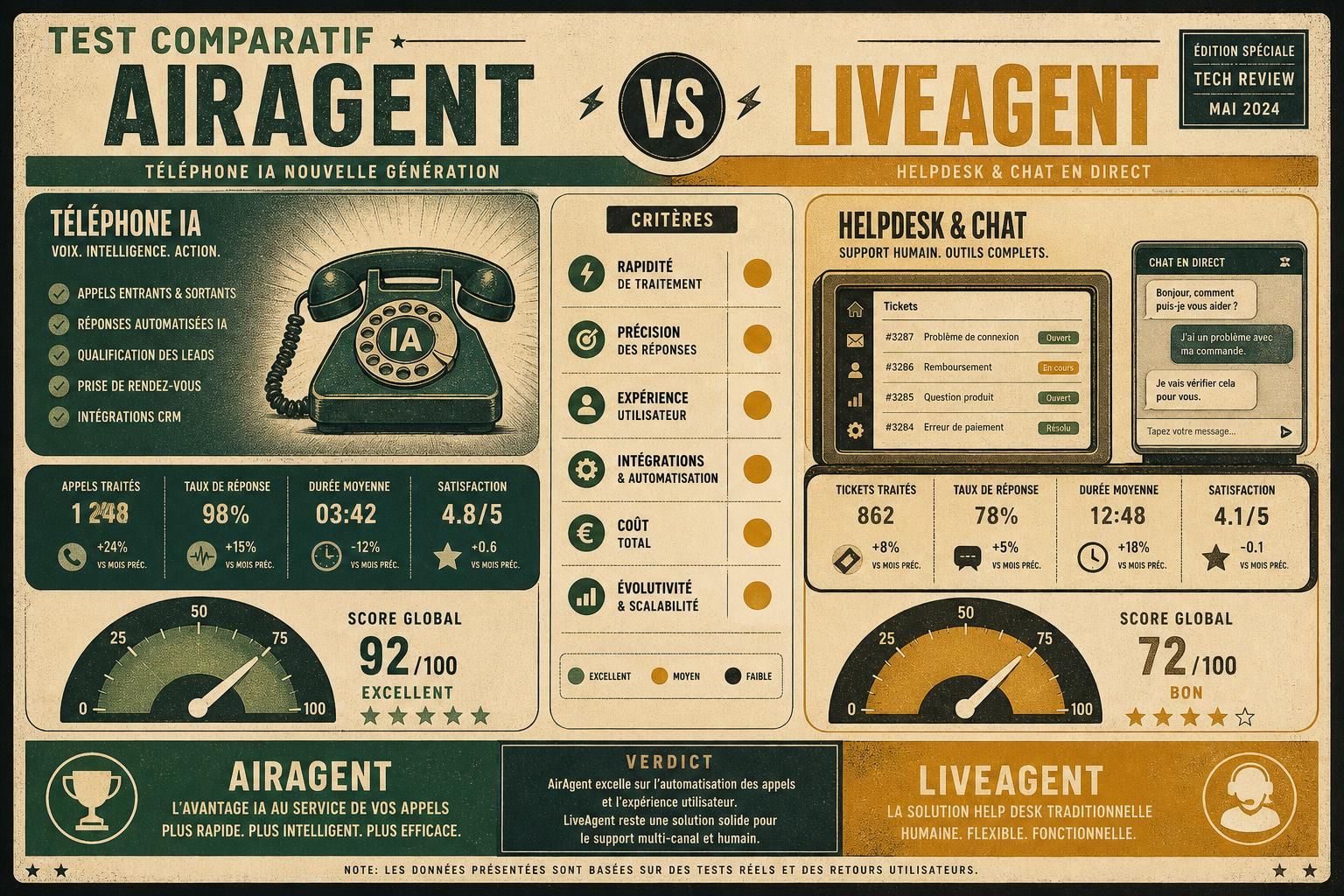 comparaison détaillée entre airagent et liveagent : test complet pour choisir le meilleur outil de support client adapté à vos besoins.