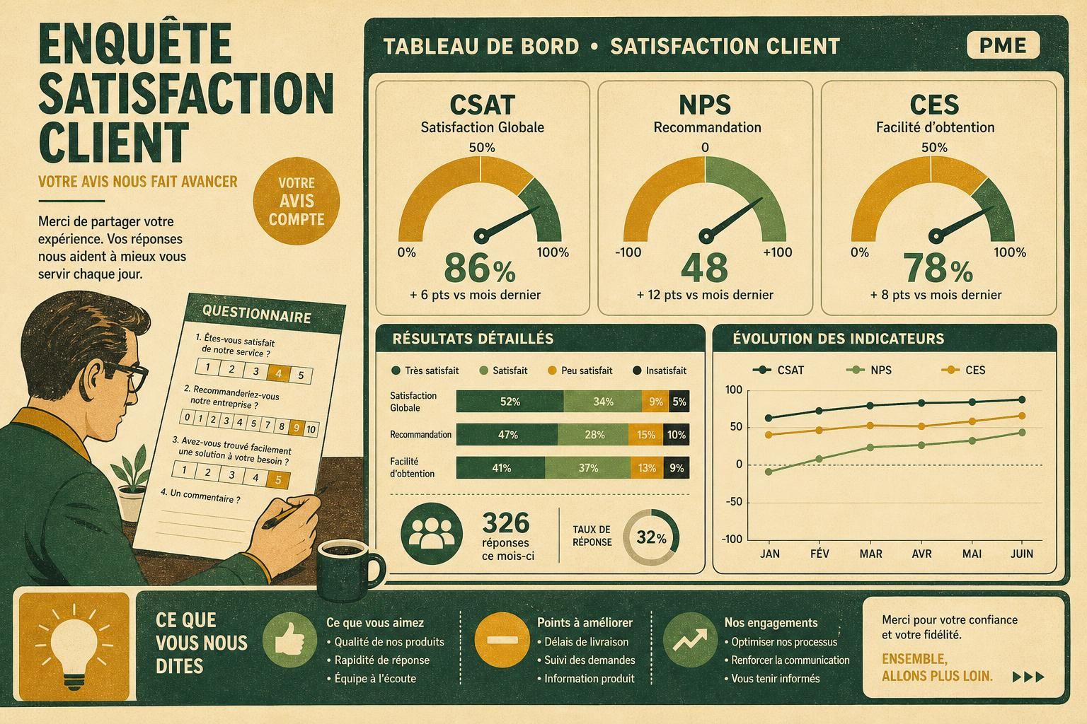découvrez comment concevoir efficacement une enquête de satisfaction client et adoptez les bonnes pratiques pour recueillir des avis pertinents et améliorer votre service.