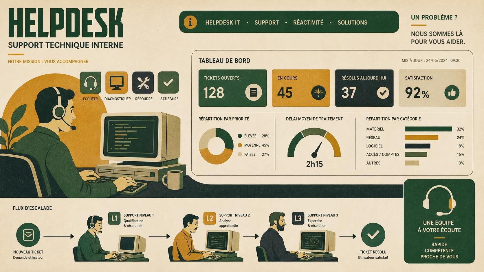 découvrez comment organiser efficacement un helpdesk it pour optimiser le support technique interne et améliorer la satisfaction des utilisateurs.