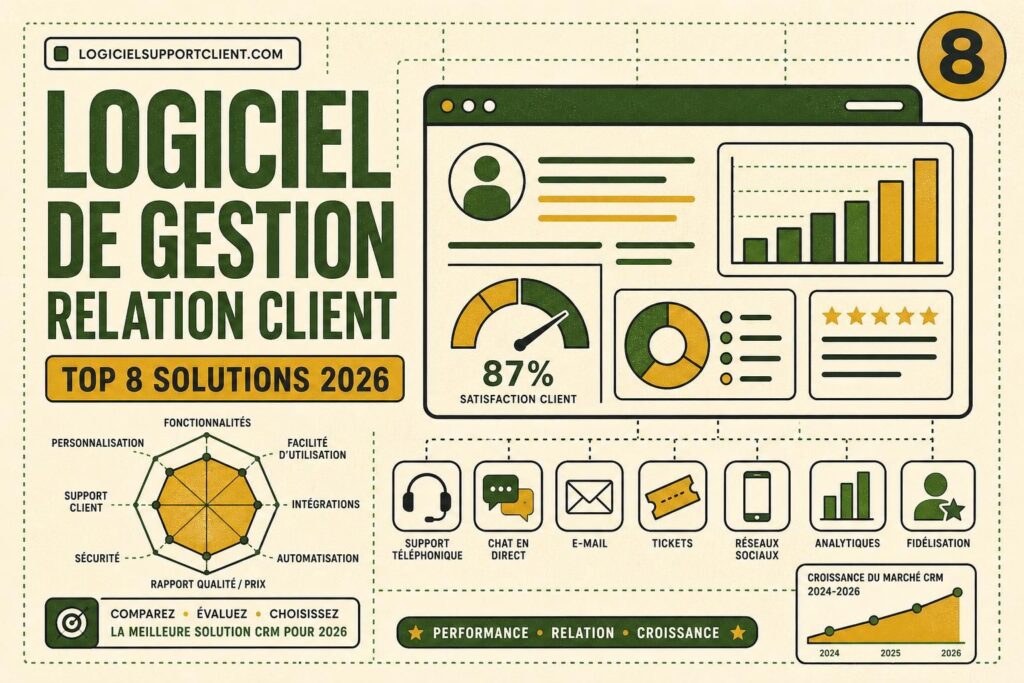 Logiciel de gestion relation client : top 8 solutions 2026