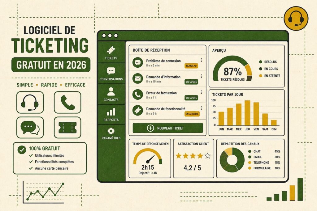 Logiciel de ticketing gratuit : solutions fiables en 2026
