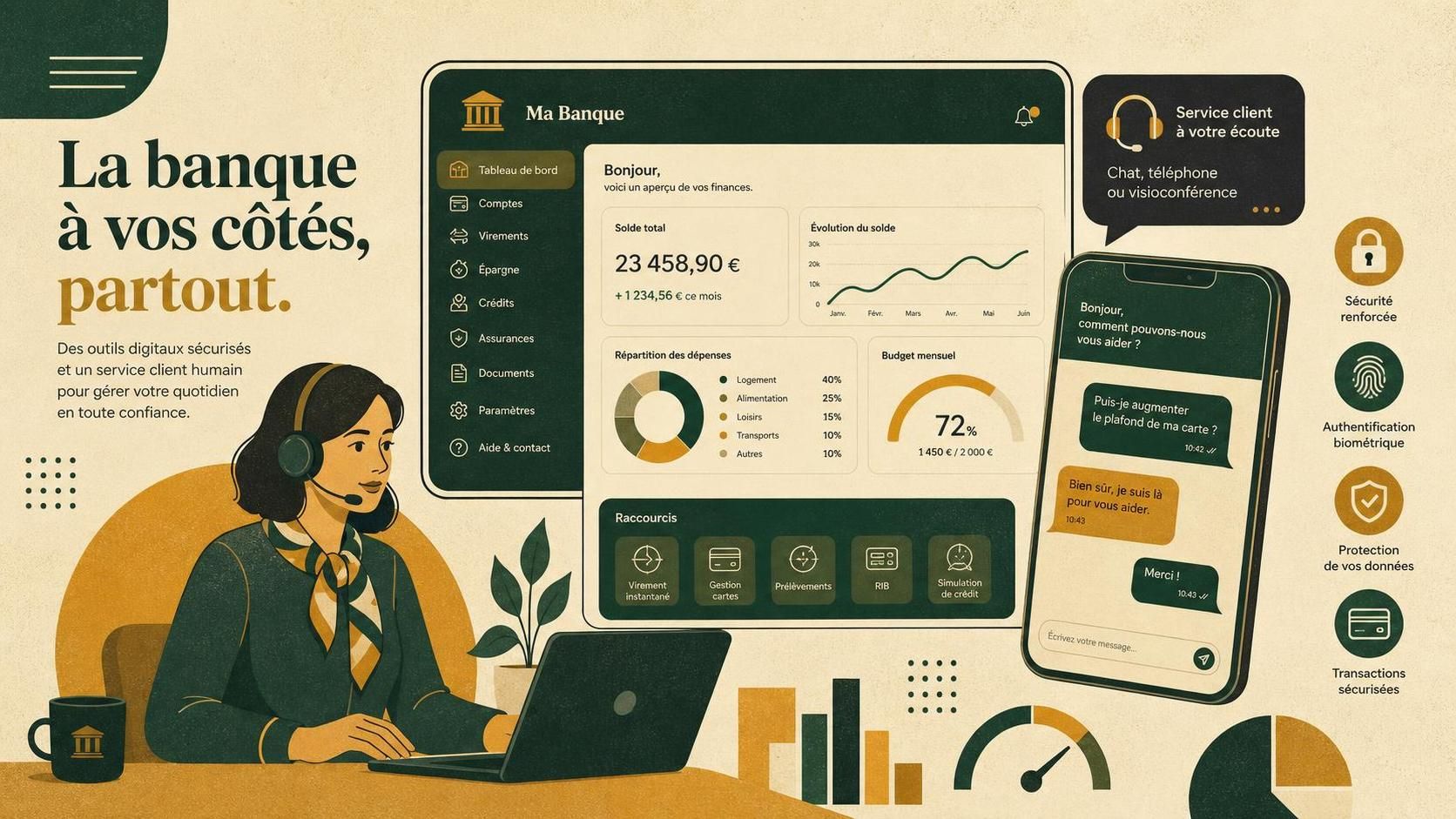 découvrez nos outils digitaux innovants pour un service client bancaire efficace et simplifié, facilitant la gestion de vos finances en ligne.