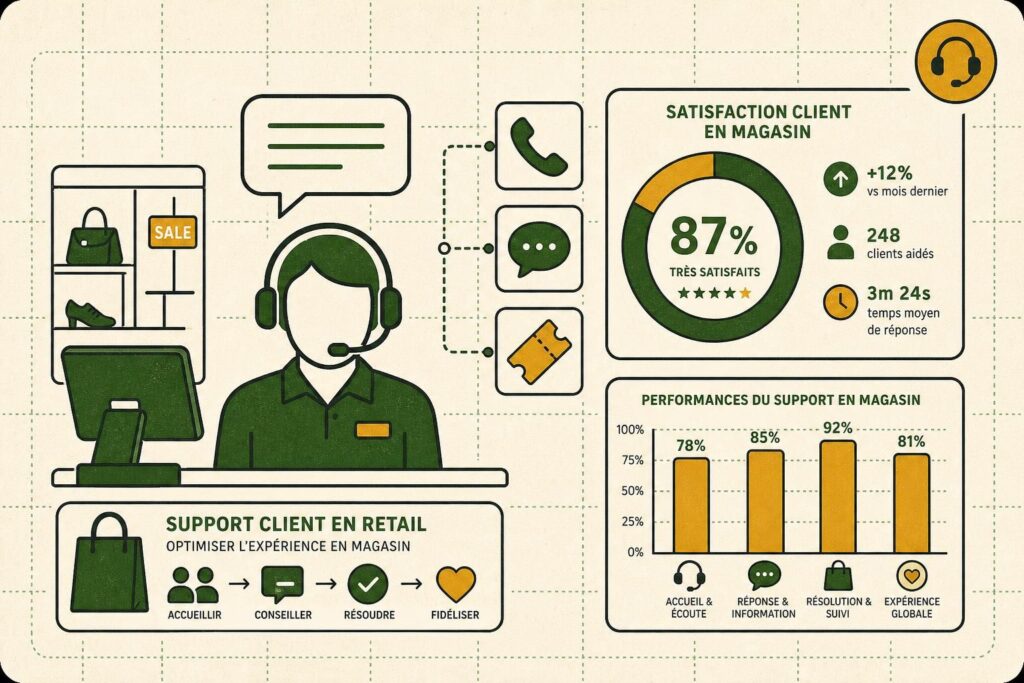 Support client retail : optimiser l&rsquo;expérience en magasin