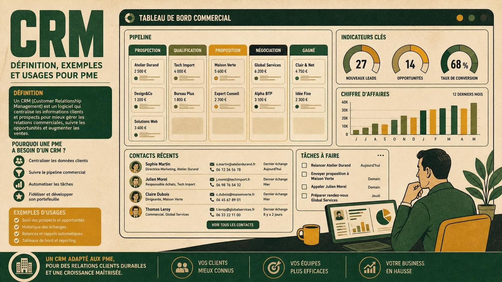 découvrez la définition du crm et explorez des exemples concrets de son utilisation en pme pour améliorer la gestion des relations clients et optimiser votre croissance.