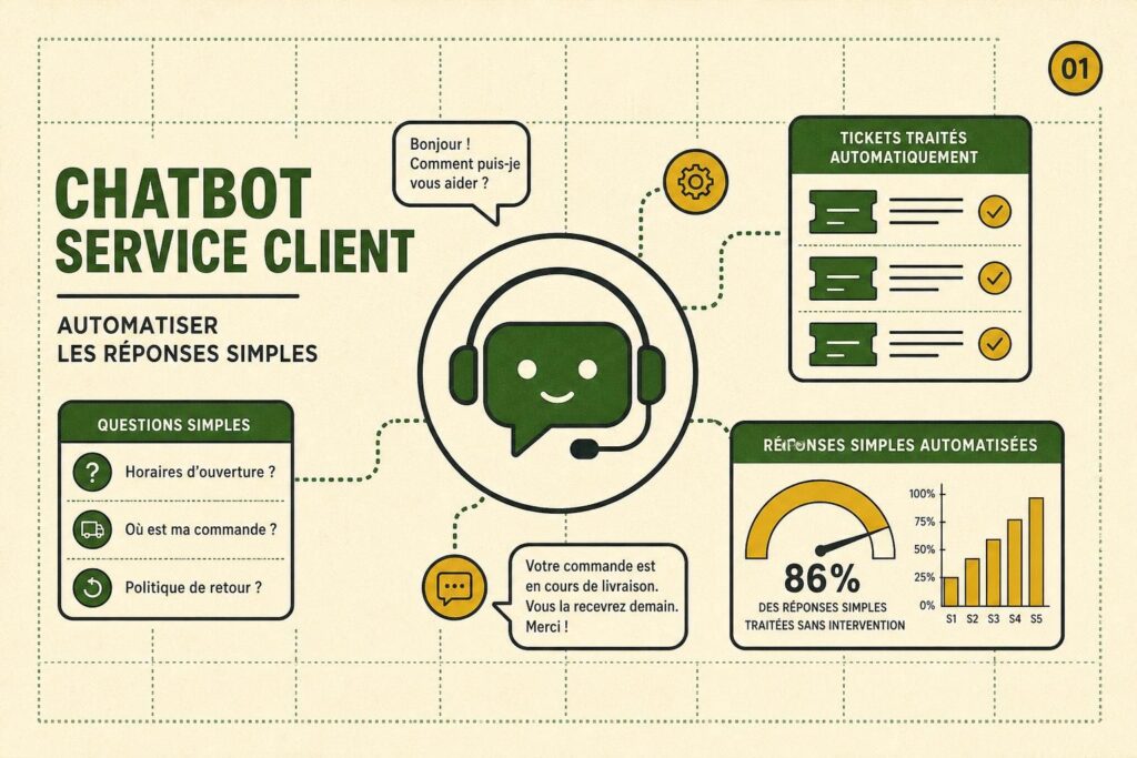 Chatbot service client : automatiser les réponses simples