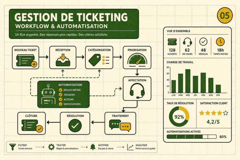 Gestion de ticketing : workflow et automatisation