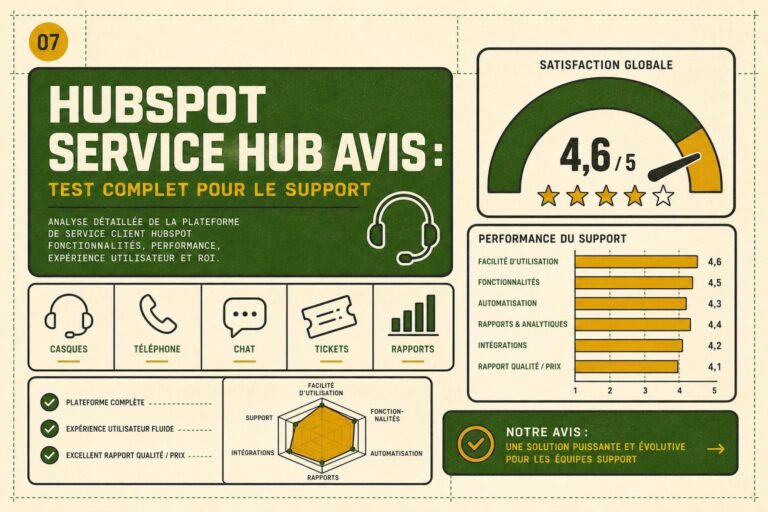 HubSpot Service Hub avis : test complet pour le support