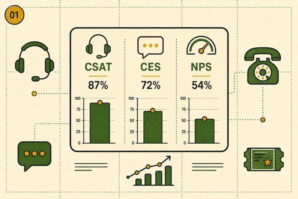 Indice de satisfaction client : CSAT, CES et NPS expliqués