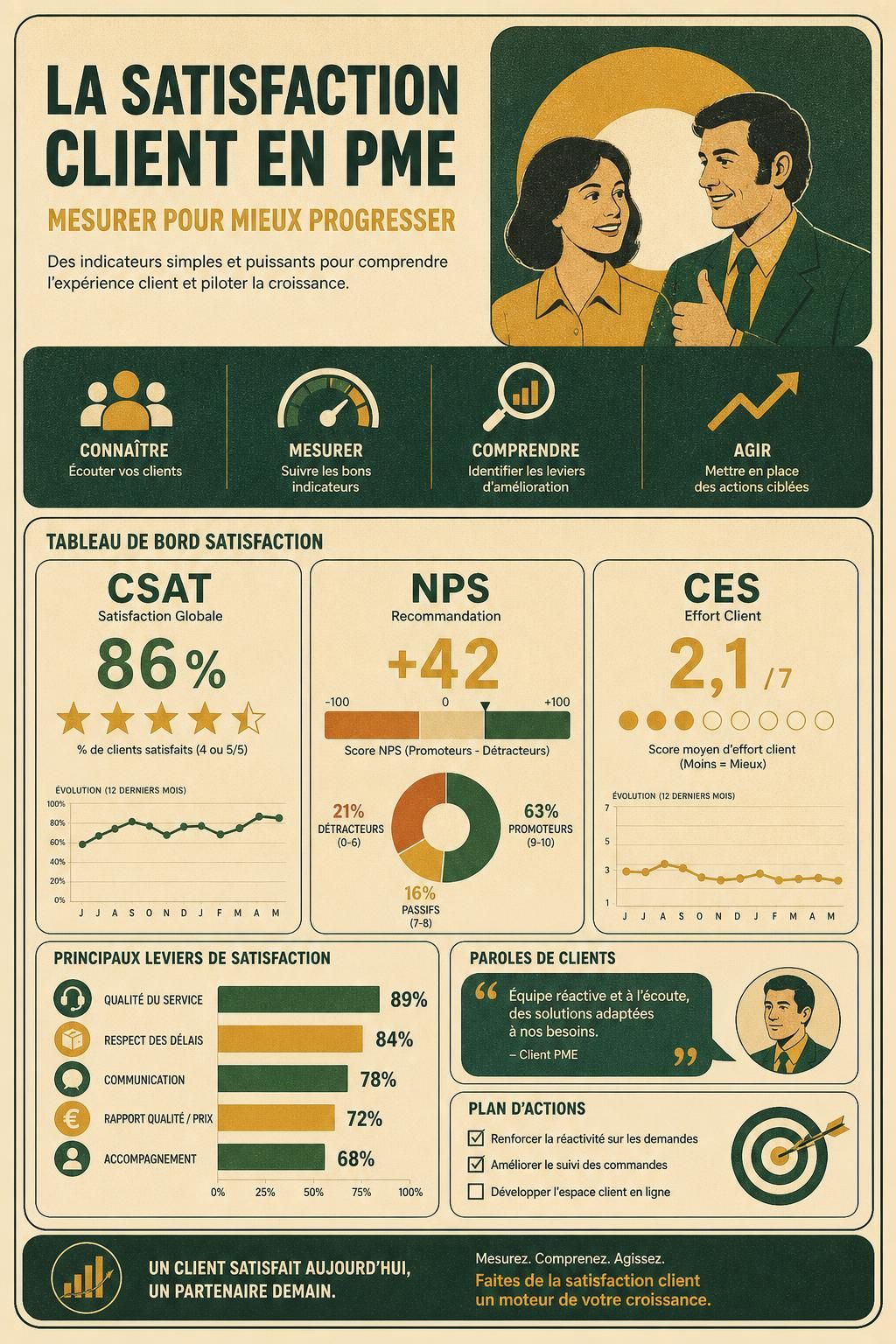 découvrez notre guide complet pour mesurer la satisfaction client efficacement, spécialement conçu pour les pme. améliorez votre relation client et optimisez votre croissance grâce à des méthodes simples et pratiques.